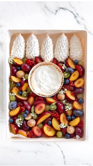 Plateau de fruits & meringues